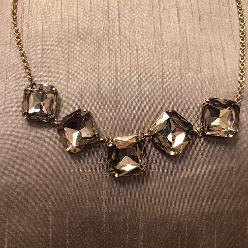 Gold jeweled, gold necklace